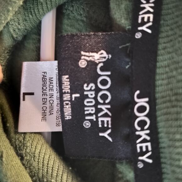 4581) Jockey Sport Men's Green  Cozy Pullover Hoodie Large - Picture 7 of 9
